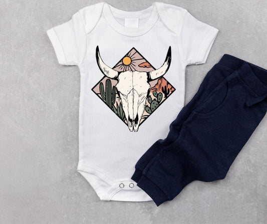 Cow skull tee